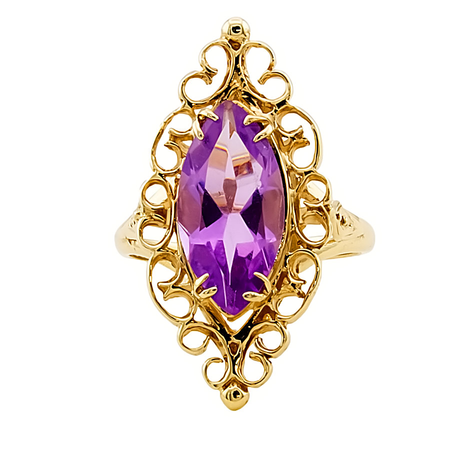 9ct gold Amethyst Ring size I size I